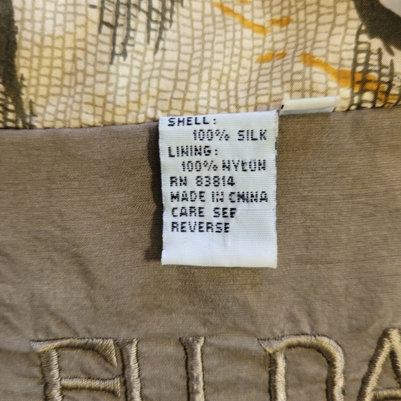 FUDA African Safari Silk vintage windbreaker 1X - Picture 2 of 5